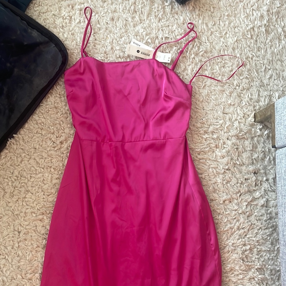 Fuschia aqua dress